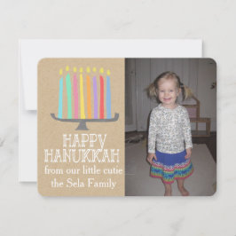 Festividades Cartão com fotos brincalhão feliz de Hanukkah