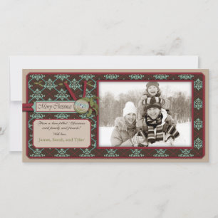 Festividades Cartão com fotos Clássico de Natal