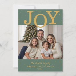 Festividades Cartão com fotos clássico de Natal "Joy"