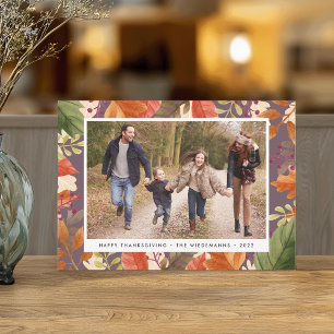 Festividades Cartão com fotos da acção de graças da recompe