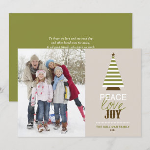 Festividades Cartão com fotos da árvore de Natal do amor e da