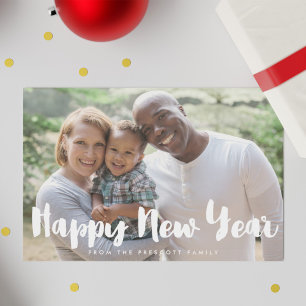 Festividades Cartão com fotos da família de Felizes anos novos