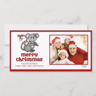 Festividades CARTÃO COM FOTOS da Família Feliz de Natal para Mo