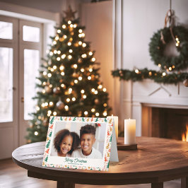 Festividades Cartão com fotos da Família Feriado em Árvore de N
