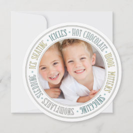 Festividades Cartão com fotos da Ronda de Natal Feliz