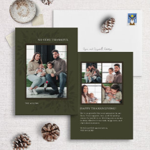 Festividades Cartão com fotos de Ação de Graças do Quadro Botân