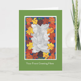 Festividades Cartão com fotos de Ação de Graças Personalizável