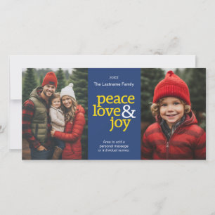 Festividades Cartão com fotos de Alegria de Paz e Amor