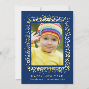 Festividades Cartão com fotos de Ano Novo EDITÁVEL COR EDITÁVEL