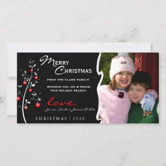 Festividades Cartão com fotos de Árvore de Natal do Designer