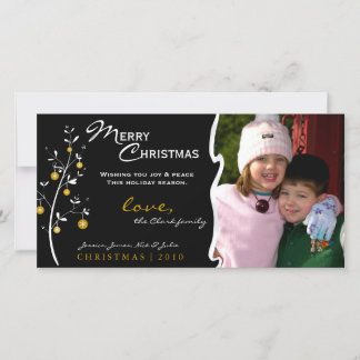 Festividades Cartão com fotos de Árvore de Natal do Designer