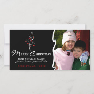 Festividades Cartão com fotos de Árvore de Natal do Designer