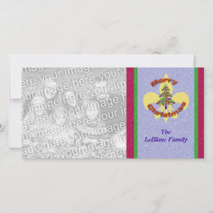 Festividades Cartão com fotos de Árvore de Natal Fleur de Lis