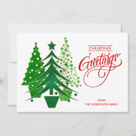 Festividades Cartão com fotos de Árvores de Natal Vermelhas, Ve