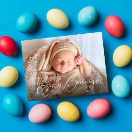 Festividades cartão com fotos de bênçãos de páscoa