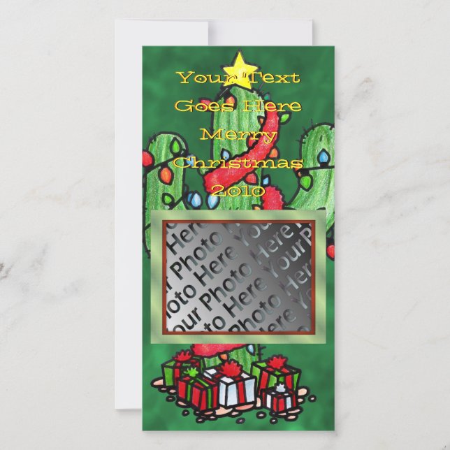 Festividades Cartão com fotos de cactus natalino (Frente)