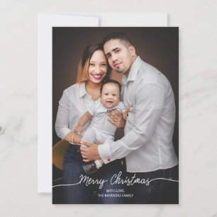 Festividades Cartão com fotos de caligrafia de Feliz Natal