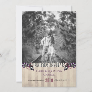 Festividades Cartão com fotos de canas de Natal Gótico
