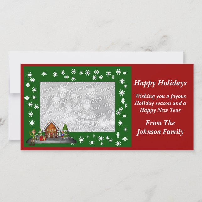 Festividades Cartão com fotos de cena do Elf Natal (Frente)