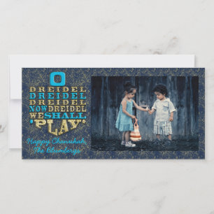 Festividades Cartão com fotos de Chanucá "O Dreidel Dreidel Dre