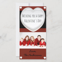 Festividades Cartão com fotos de Dia de os namorados vermelho e