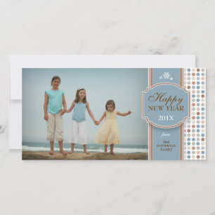 Festividades Cartão com fotos de Diversão Branco feliz ano novo