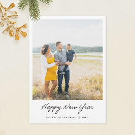 Festividades Cartão com fotos de Feliz ano novo simples