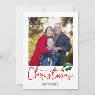 Festividades Cartão com fotos de Feliz Natal Minimalista