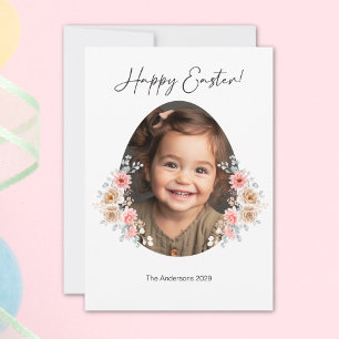 Festividades Cartão com fotos de felz pascoa com quadro de ovo