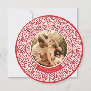 Festividades Cartão com fotos de Feriado Céltico Vermelho red