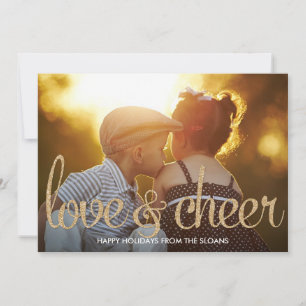 Festividades Cartão com fotos de Feriado de Amor Brilhante e F
