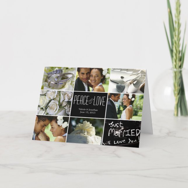Festividades Cartão com fotos de Feriado de Colagem de Casament (Frente)