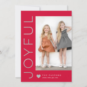 Festividades Cartão com fotos de Feriado de COR EDITÁVEL Joyful