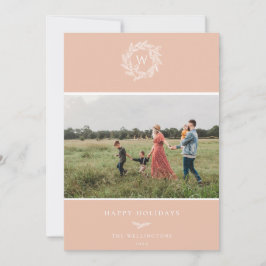 Festividades Cartão com fotos de Feriado de inverno Monograma, 