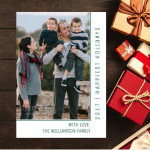 Festividades Cartão com fotos de Feriado de Linha Simples   Ver