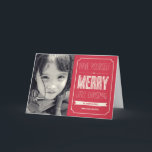 Festividades Cartão com fotos de Feriado de Natal<br><div class="desc">Celebre a temporada com este cartão de férias moderno e na moda de Berry Berry Sweet.</div>