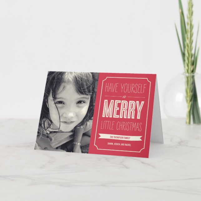 Festividades Cartão com fotos de Feriado de Natal (Frente)