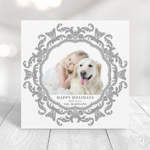 Festividades Cartão com fotos de Feriado de Quadro Ornamental 