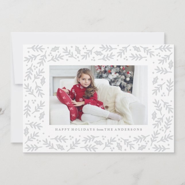 Festividades Cartão com fotos de Feriado de Ramificações Enquad (Frente)