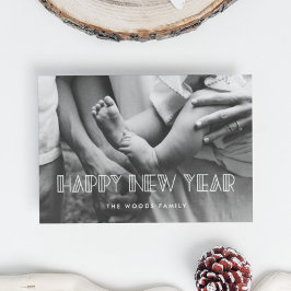 Festividades Cartão com fotos de Feriado do Feliz ano novo deco