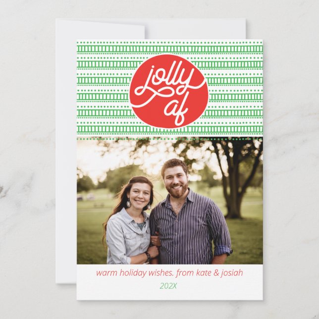 Festividades Cartão com fotos de Feriado Jolly AF (Frente)