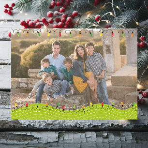 Festividades Cartão com fotos de Feriado Personalizado das Luze