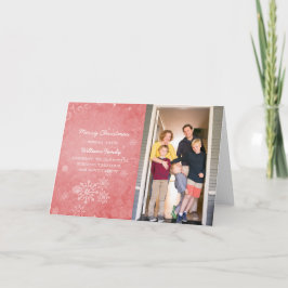 Festividades Cartão com fotos de Feriado Vermelho Snowflake