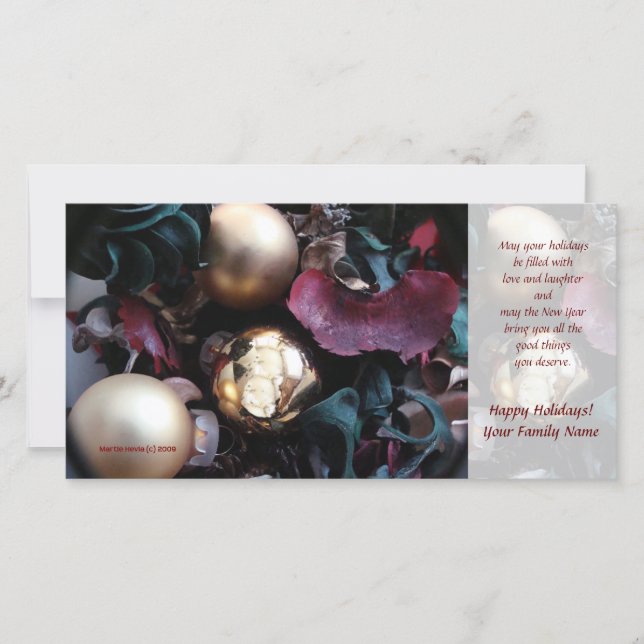 Festividades Cartão com fotos de feriados felizes (2) - Use sua (Frente)