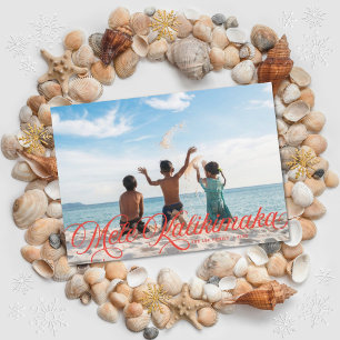 Festividades Cartão com fotos de Feriados Hawaiian Mele Kalikim