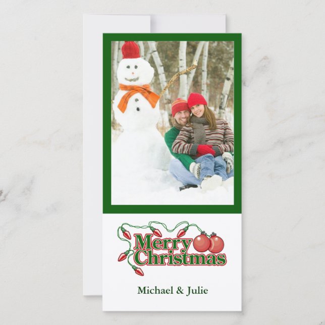 Festividades Cartão com fotos de Férias (Frente)