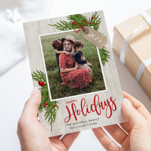 Festividades Cartão com fotos de Férias da Fazenda Verde com