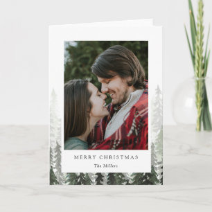 Festividades Cartão com fotos de Férias da Floresta dos Pinos