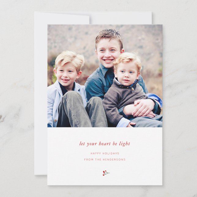 Festividades Cartão com fotos de Férias da Luz (Frente)