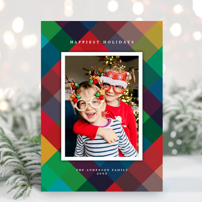 Festividades Cartão com fotos de Férias da Teoria das Cores Mod (Criador carregado)